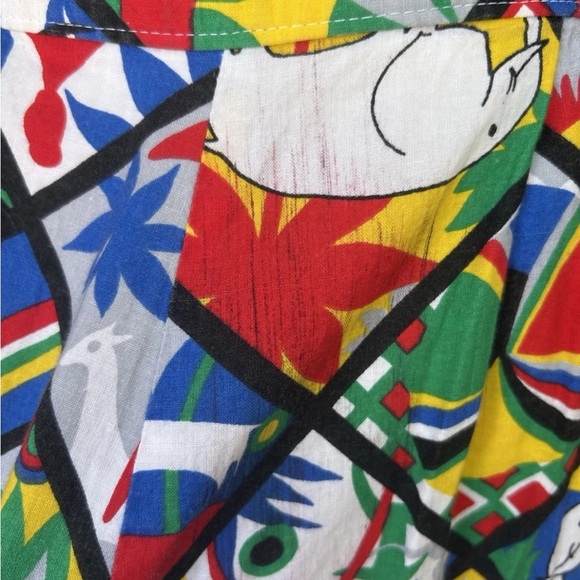 Vintage American Sophisticates 1980s Bold Abstract Geometric Print Midi Skirt S - Picture 13 of 13